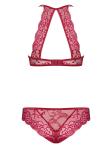 Ivetta 2-Delige Kanten BH Set - Rood