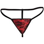 Scarlet Seduction Kanten Korset & String - Zwart/Rood